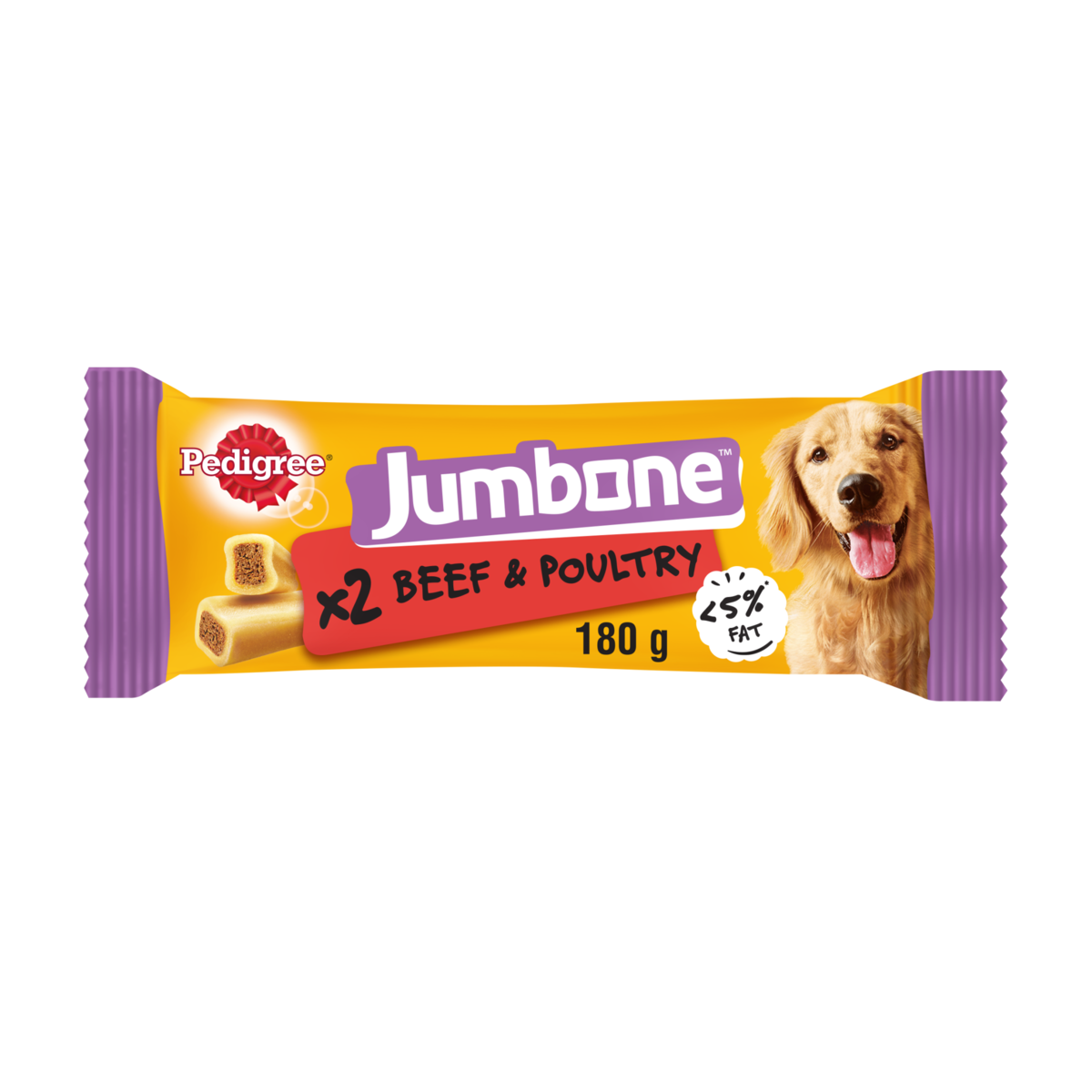 Pedigree Beef & Poultry Jumbone Dog Treat - 12 Pack