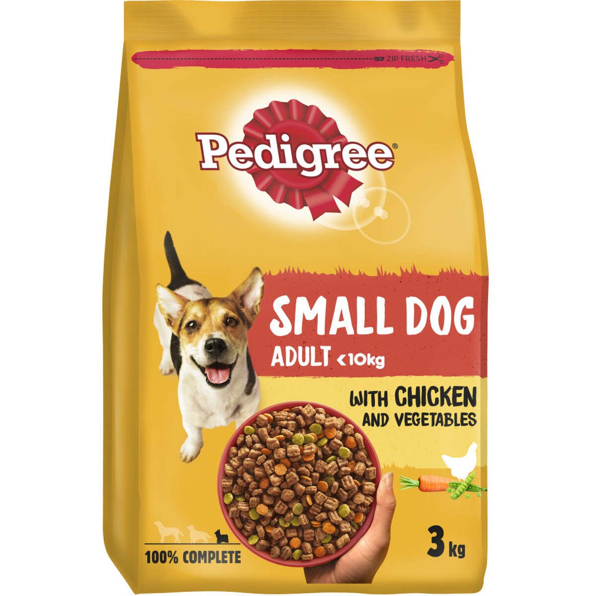 Pedigree Small Dog Complete Dry With Chicken And Vegetables - 3kg